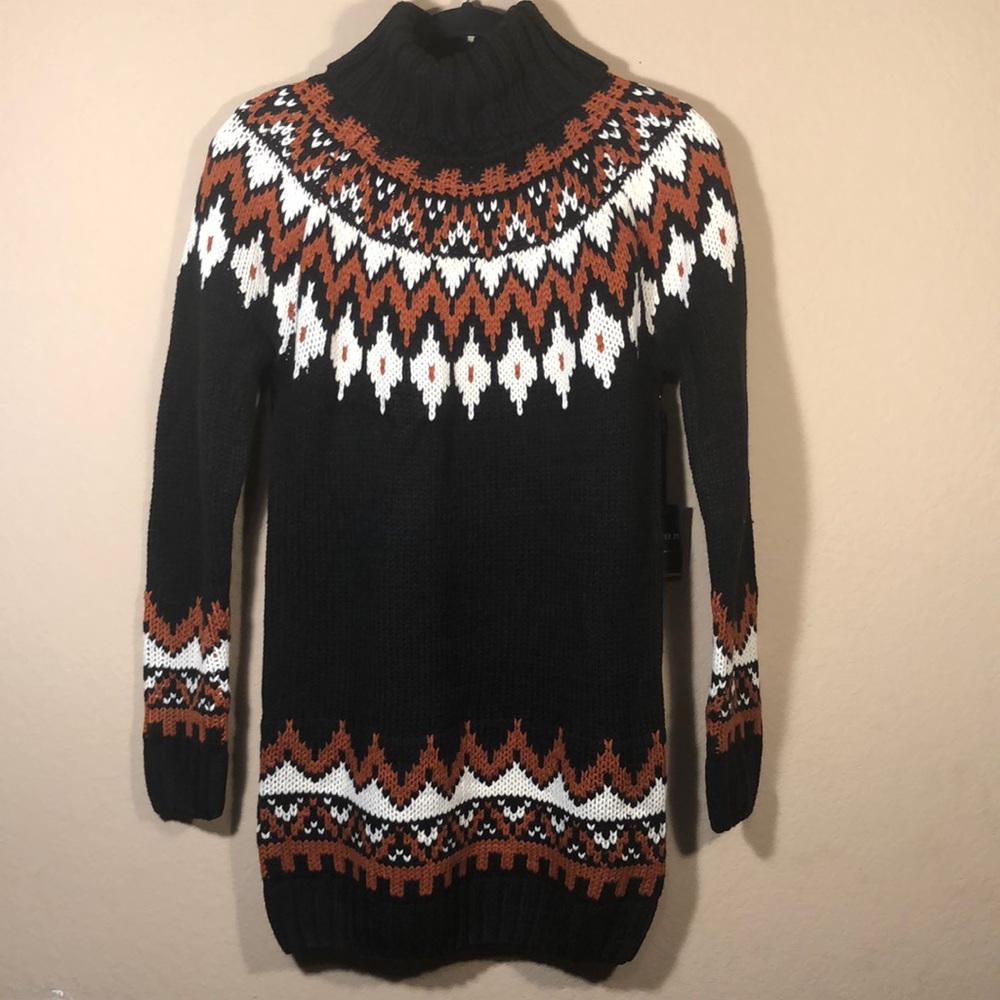 Contemporary Turtleneck Sweater Dress
